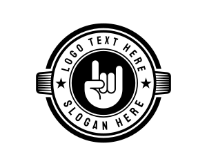 Song - Rock Band Badge logo design