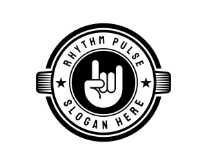 Edm - Rock Band Badge logo design