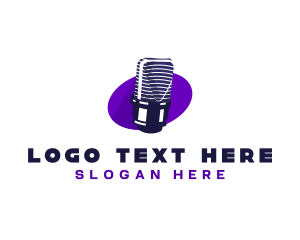 Singing - Microphone Broadcast Media logo design