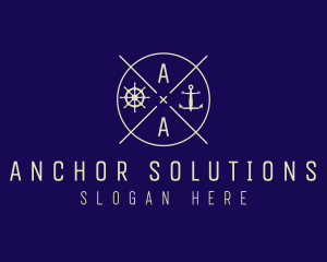 Anchor Wheel Vessel logo design