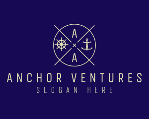 Anchor - Anchor Wheel Vessel logo design