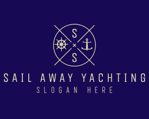 Anchor Wheel Vessel logo design