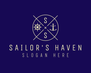 Anchor Wheel Vessel logo design