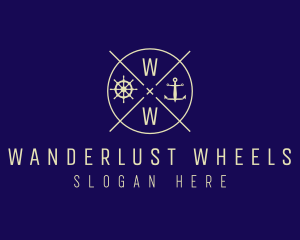 Anchor Wheel Vessel logo design