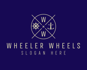 Anchor Wheel Vessel logo design