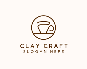 Minimalist Ceramic Mug  logo design