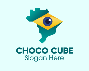 Brazil Eye Map  Logo