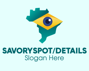 Brazil Eye Map  Logo