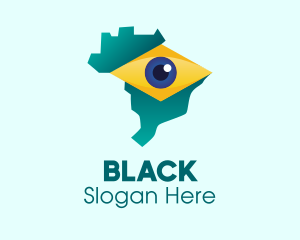 Sao Paulo - Brazil Eye Map logo design