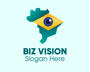 Brazil Eye Map  logo design