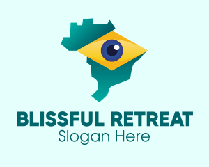 Vision - Brazil Eye Map logo design