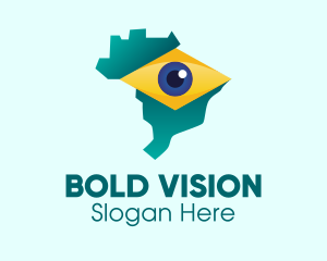 Brazil Eye Map  logo design