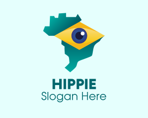 Map - Brazil Eye Map logo design