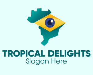 Brazil - Brazil Eye Map logo design