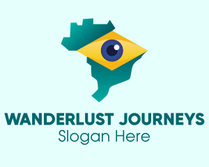 Medicine - Brazil Eye Map logo design