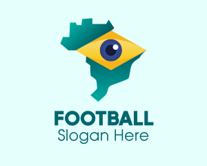 Optometrist - Brazil Eye Map logo design