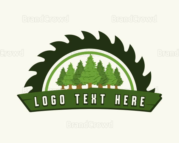 Tree Saw Lumberjack Logo