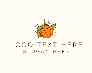 Vegan - Vegetable Pumpkin Farm logo design