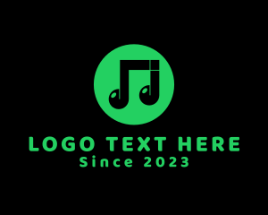 Audio App - Music App Note Record logo design
