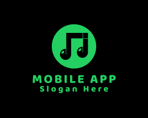Music App Note Record Logo