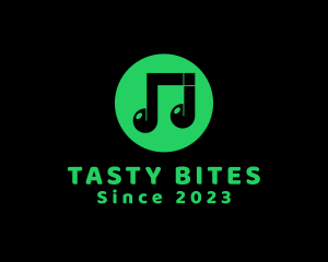 Playlist - Music App Note Record logo design