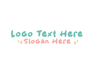 Pop Art - School Cute Wordmark logo design