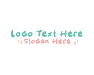 School Cute Wordmark Logo