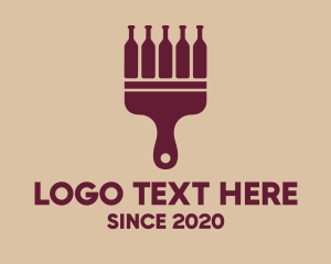 Brush - Wine Paint & Drink logo design