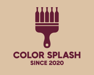 Wine Paint & Drink logo design