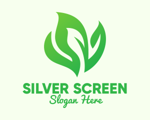 Modern Green Leaves logo design