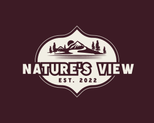 Scenery - Mountain Scenery Nature logo design