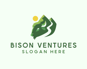 Sun Mountain Bison logo design