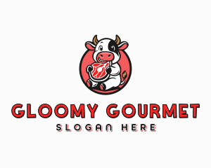 Cow Meat Gourmet logo design