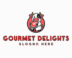 Cow Meat Gourmet logo design