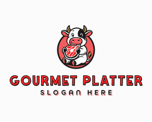 Cow Meat Gourmet logo design