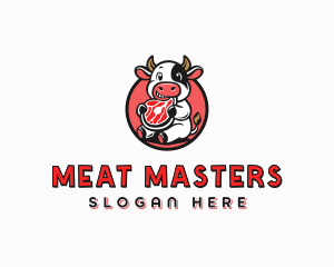 Cow Meat Gourmet logo design