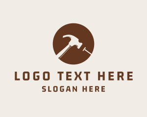 Laborer - Construction Hammer Tool logo design