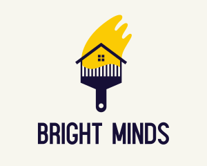 Home Decor - House Painting Brush logo design