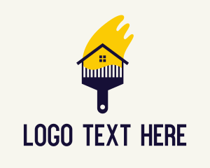 Service - House Painting Brush logo design