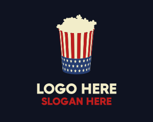 Media - American Popcorn Theatre Snack logo design