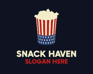 American Popcorn Theatre Snack logo design