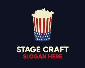 Theatre - American Popcorn Theatre Snack logo design