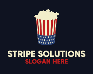 American Popcorn Theatre Snack logo design