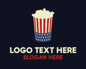 Movie - American Popcorn Theatre Snack logo design