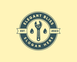 Maintenance Crew - Droplet Wrench Tool logo design