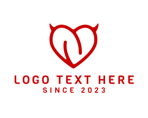 Sexual - Love Heart Dating logo design