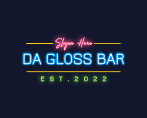 Party Neon Bar  logo design