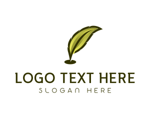 Feather - Quill Writing Publishing logo design