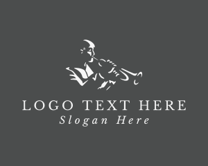 Flugelhorn - Trumpet Musician Instrument logo design