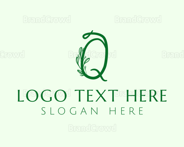 Natural Elegant Letter Q Logo